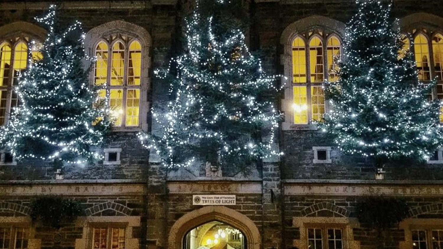 Trees of Light on Tavistock Town Hall