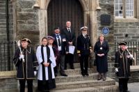 Proclamation of Accession 12.09.22 Outside the Guildhall, Tavistock