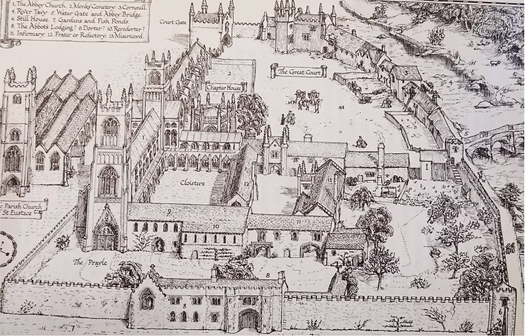 Artist's Impression of Tavistock Abbey