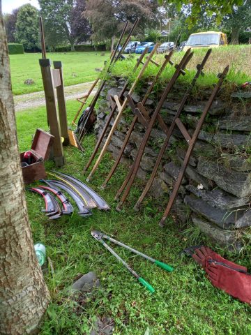 Tools used at the Annual Scythe August 2023  