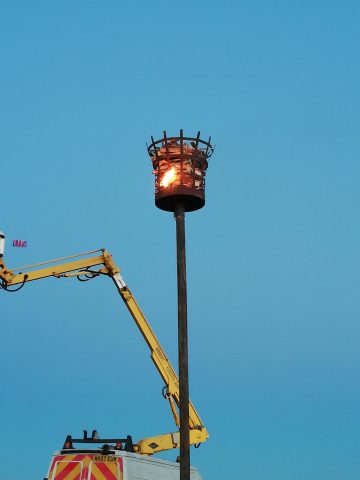Beacon just after being lit 02.06.22